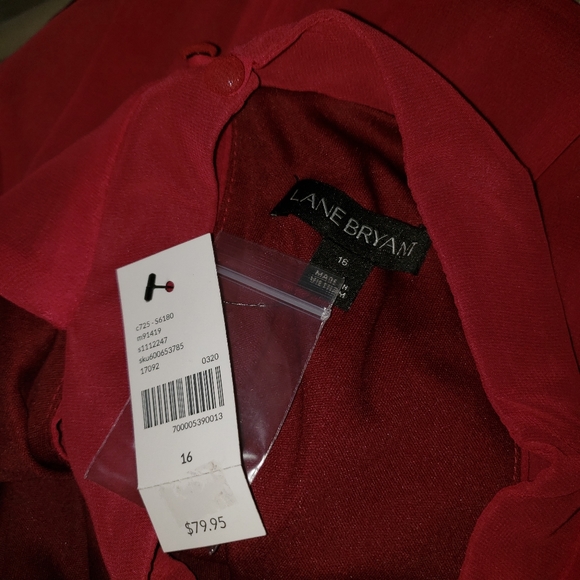 Lane Bryant Pleated Colorblock Fit & Flair Dress Size 16 - Picture 4 of 7